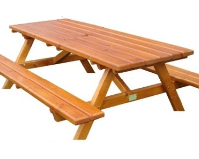 Mesa campestre en madera de pino modelo Primavera