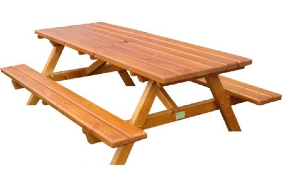 Mesa campestre en madera de pino modelo Primavera