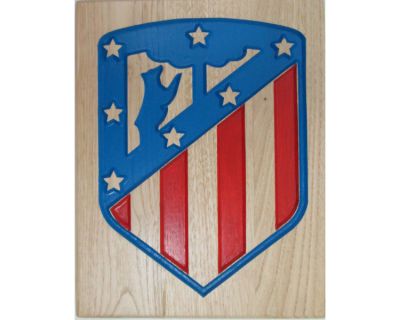 Escudo deportivo Atlético de Madrid policromado