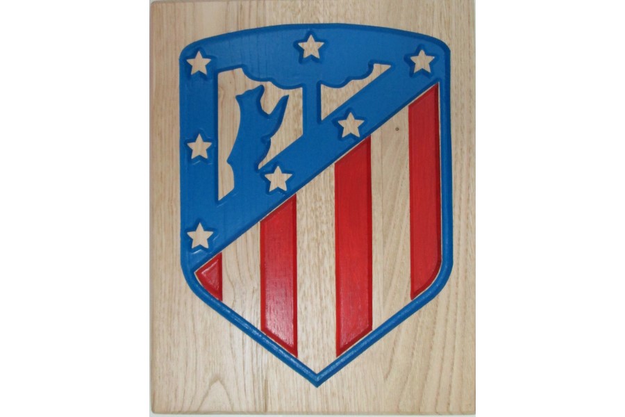 Escudo deportivo Atlético de Madrid policromado