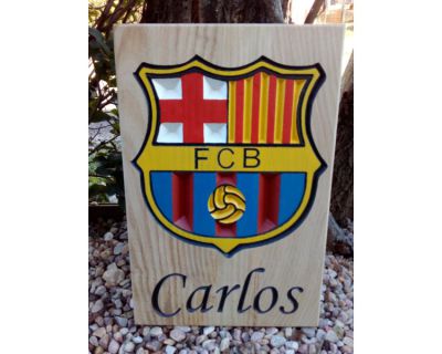 Escudo deportivo Barça policromado y personalizado