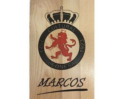 Escudo deportivo Cultural y Deportiva Leonesa policromado y personalizado