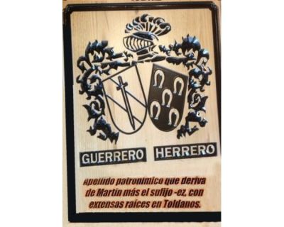 Escudo Heráldico doble Personalizado «Guerrero Herrero»