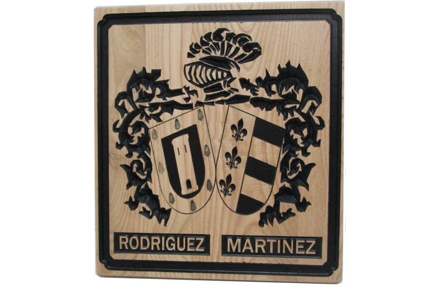 Escudo Heráldico doble “Rodríguez Martínez”