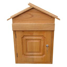 Buzón en madera de castaño