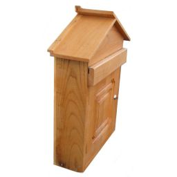 Buzón en madera de castaño