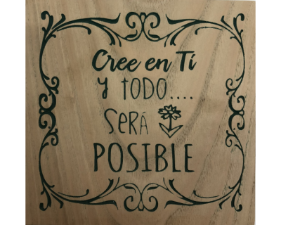 Bonitas frases grabadas en madera