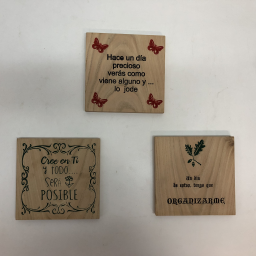 Bonitas frases grabadas en madera