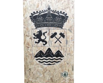Escudo «Matallana» grabado en tablero