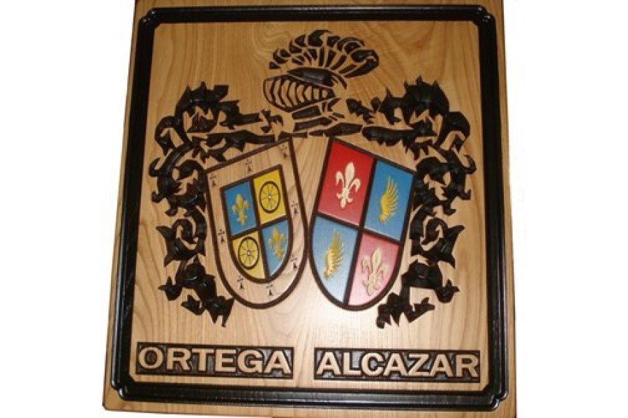 Escudo Heráldico doble “Ortega Alcazar”