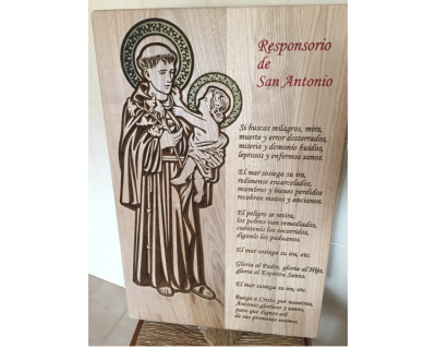 Responsario San Antonio grabado en madera