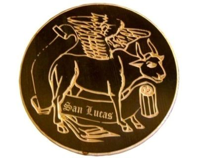Estampa grabada del apóstol San Lucas