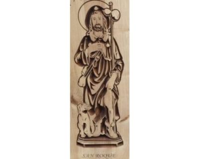 «San Roque» grabado en madera