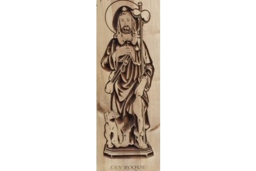 “San Roque” grabado en madera