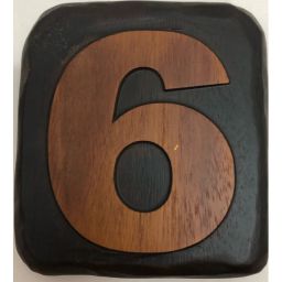 Números grabados en madera modelo rústico