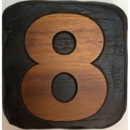 Números grabados en madera modelo rústico